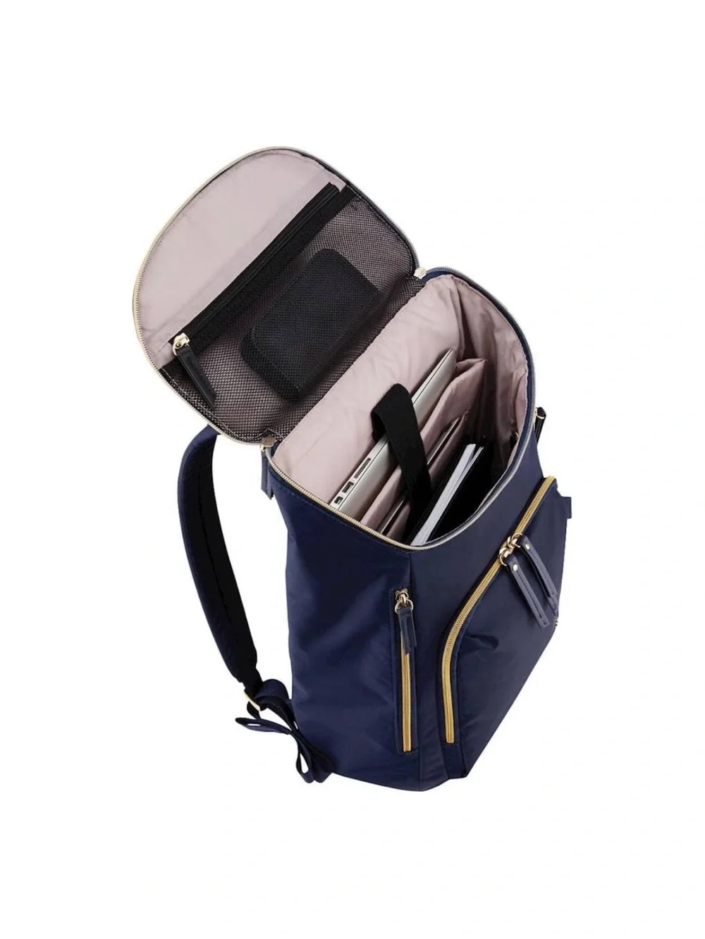 Samsonite Black Backpack with Gold Zippers